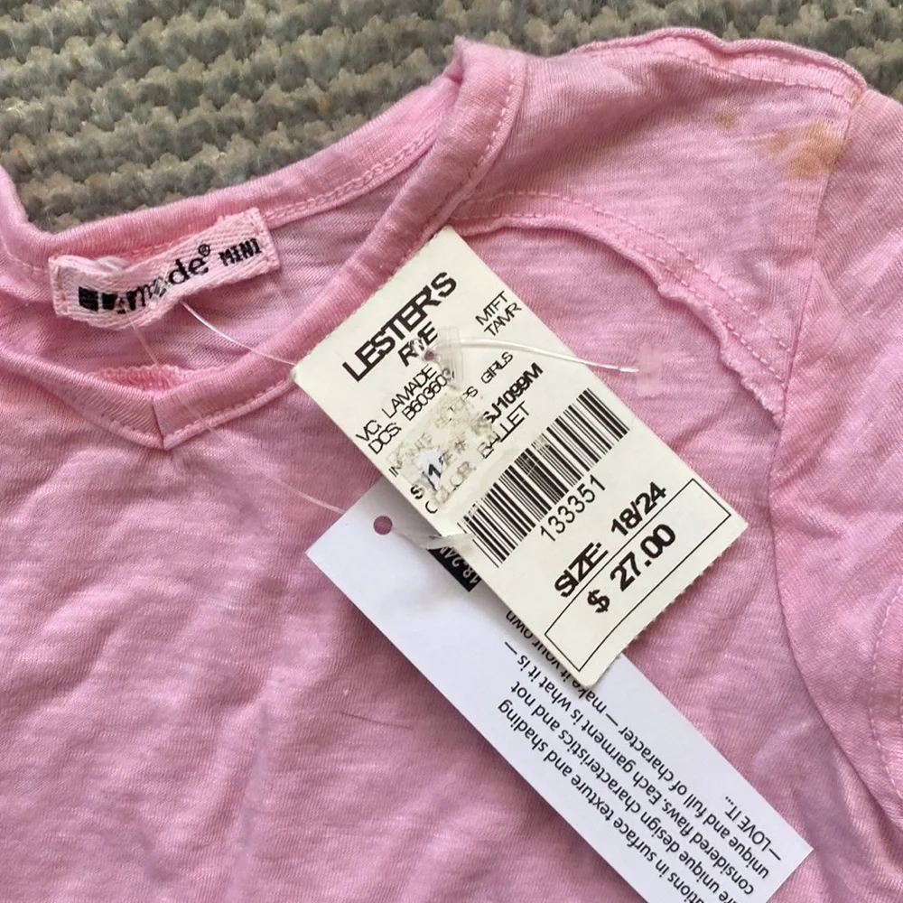 NWT LA MADE MINI Lot of 3 Baby Tops - Size 18-24M